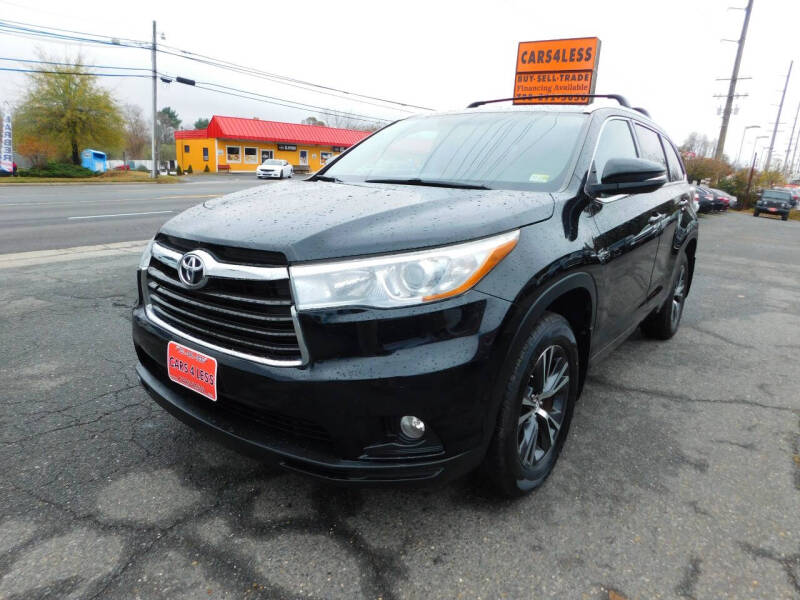 2016 Toyota Highlander for sale at Cars 4 Less in Manassas VA