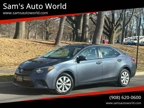 2016 Toyota Corolla for sale at Sam's Auto World in Roselle NJ