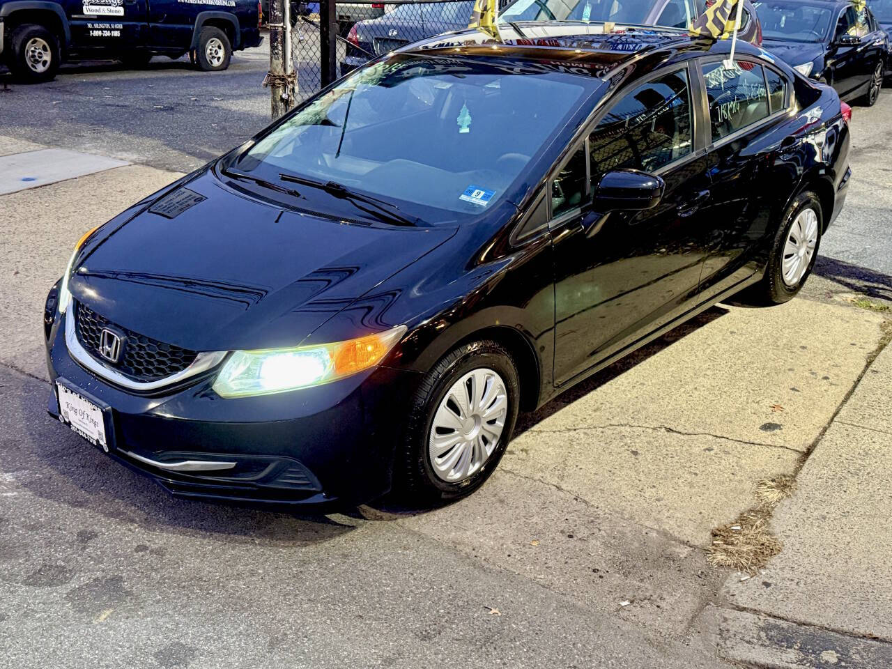 2014 Honda Civic LX 4dr Sedan CVT - Black exterior view 7