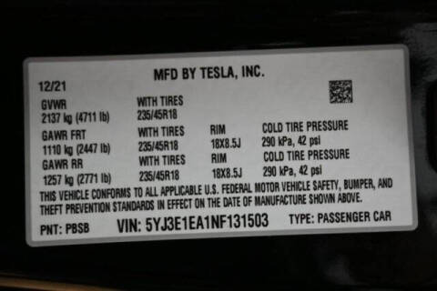 2022 Tesla Model 3