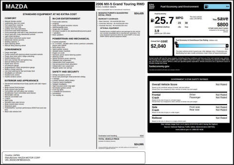 2006 Mazda MX-5 Miata Grand Touring