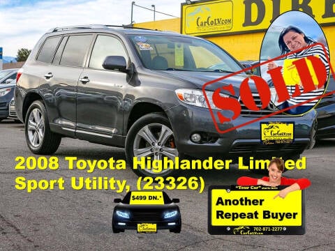 2008 Toyota Highlander for sale at The Car Company in Las Vegas NV