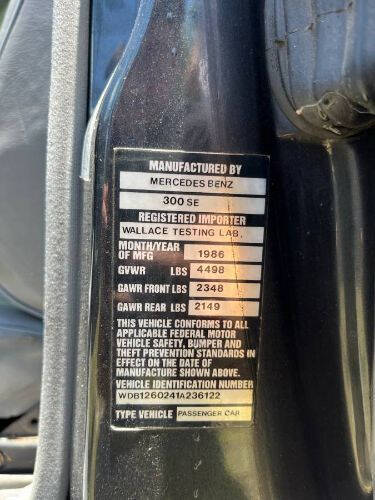 1986 Mercedes-Benz 300-Class 300 E