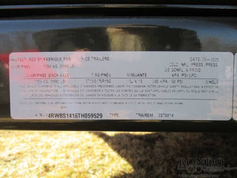 2026 Rice Trailers Single Axle Utility SST8214