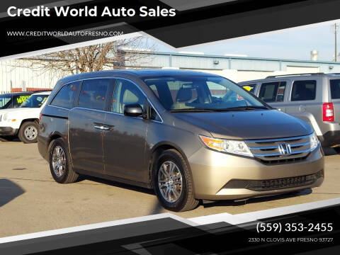 2012 Honda Odyssey for sale at Credit World Auto Sales in Fresno CA