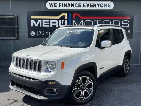 2016 Jeep Renegade for sale at Meru Motors in Hollywood FL
