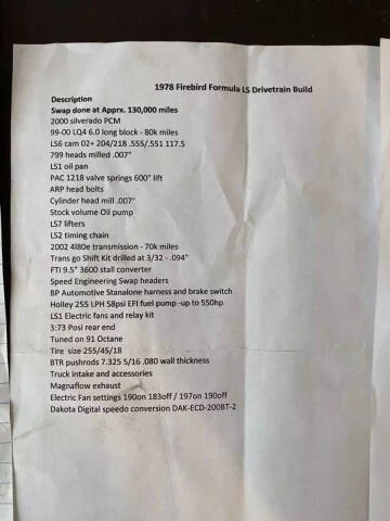 1978 Pontiac Firebird