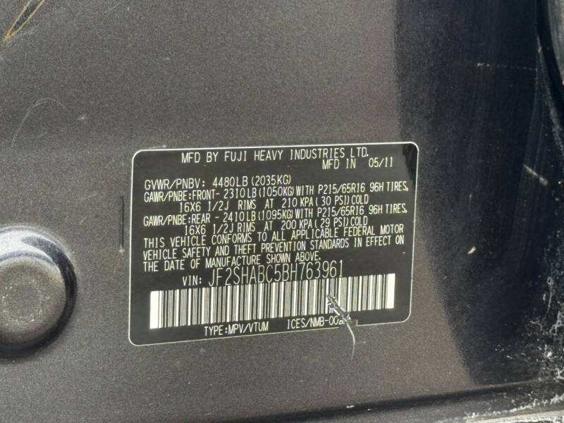 2011 Subaru Forester 2.5X