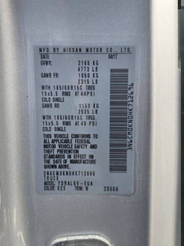 2017 Nissan NV200 SV