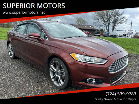 2016 Ford Fusion for sale at SUPERIOR MOTORS in Latrobe PA