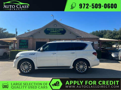 2015 Infiniti QX80 for sale at Auto Class Direct in Plano TX
