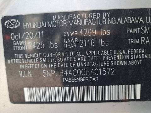 2012 Hyundai Sonata GLS