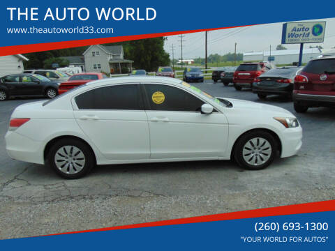 2012 Honda Accord for sale at THE AUTO WORLD in Churubusco IN