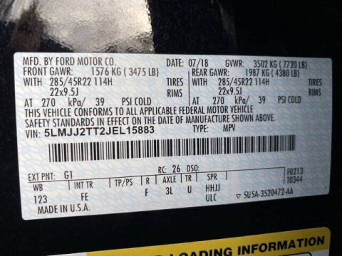 2018 Lincoln Navigator Black Label