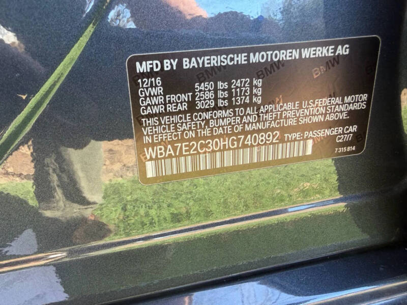 2017 BMW 7 Series 740i