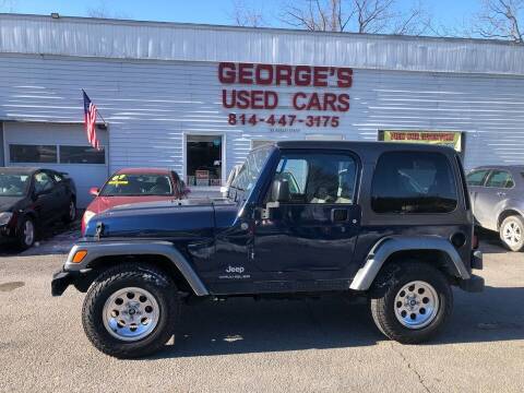 2004 Jeep Wrangler for sale at George's Used Cars Inc in Orbisonia PA
