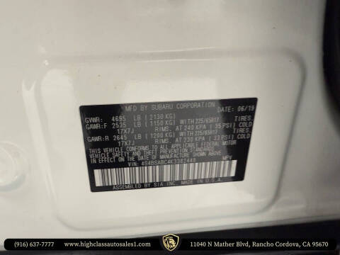 2019 Subaru Outback 2.5i