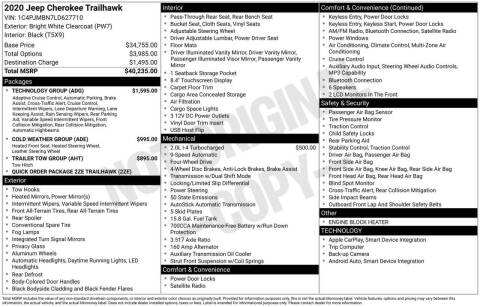 2020 Jeep Cherokee Trailhawk