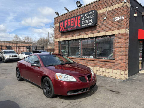 2008 Pontiac G6 for sale at Supreme Motor Groups in Detroit MI