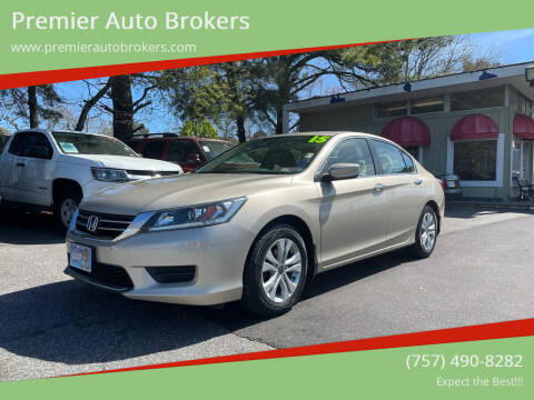 2015 Honda Accord for sale at Premier Auto Brokers in Virginia Beach VA