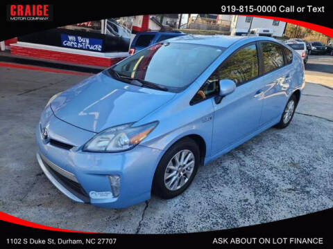 2012 Toyota Prius Plug-in Hybrid for sale at CRAIGE MOTOR CO in Durham NC