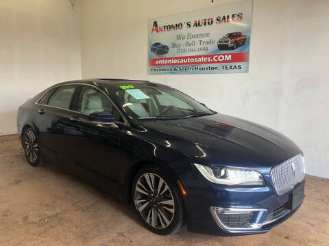 2017 Lincoln MKZ for sale at Antonio's Auto Sales in South Houston TX