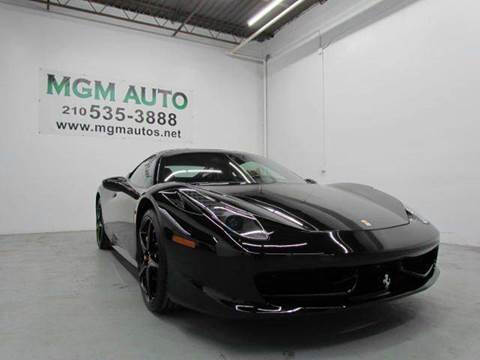 2013 Ferrari 458 Italia for sale at MGM Auto in San Antonio, TX