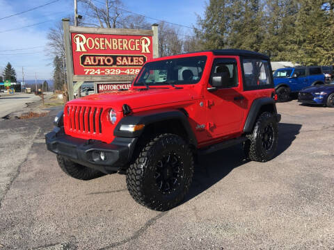 2020 Jeep Wrangler for sale at Rosenberger Auto Sales LLC in Markleysburg PA