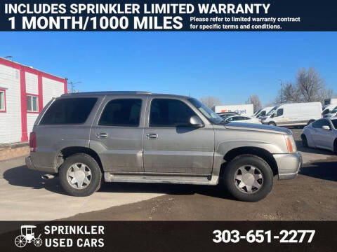 2002 Cadillac Escalade for sale at Sprinkler Used Cars in Longmont CO