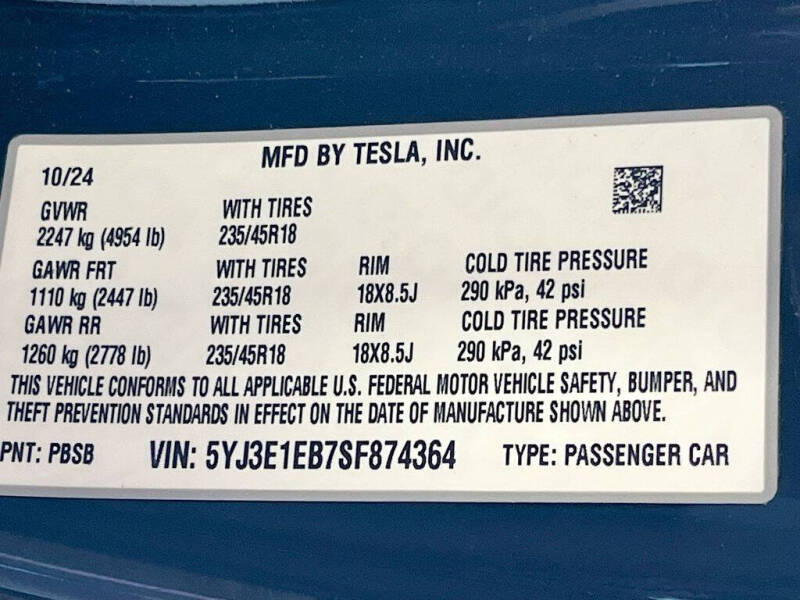2025 Tesla Model 3 Long Range