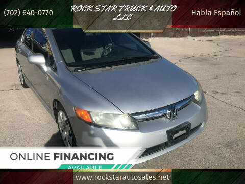 2008 Honda Civic for sale at ROCK STAR TRUCK & AUTO LLC in Las Vegas NV