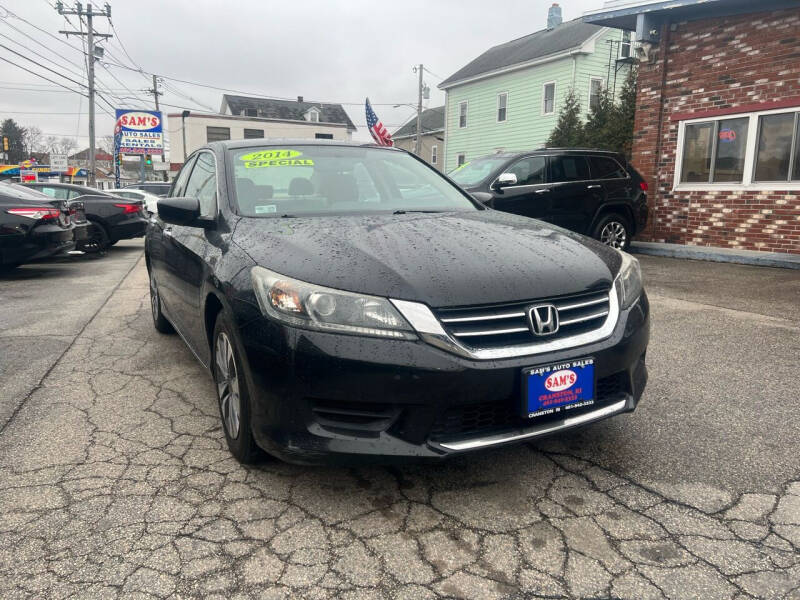 2014 Honda Accord for sale at Sam's Auto Sales in Cranston RI