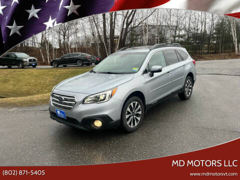 2017 Subaru Outback for sale at MD Motors LLC in Williston VT