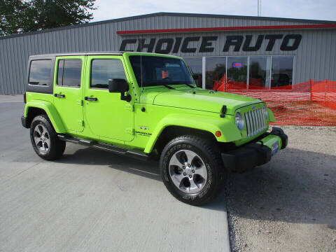 2016 Jeep Wrangler Unlimited for sale at Choice Auto in Carroll IA