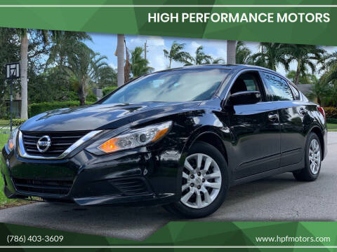 2016 Nissan Altima for sale at HIGH PERFORMANCE MOTORS in Hollywood FL
