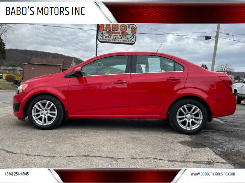 2014 Chevrolet Sonic for sale at BABO'S MOTORS INC in Johnstown PA