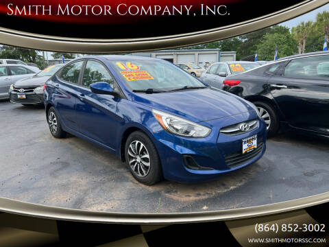 2016 Hyundai Accent for sale at Smith Motor Company, Inc. in Mc Cormick SC