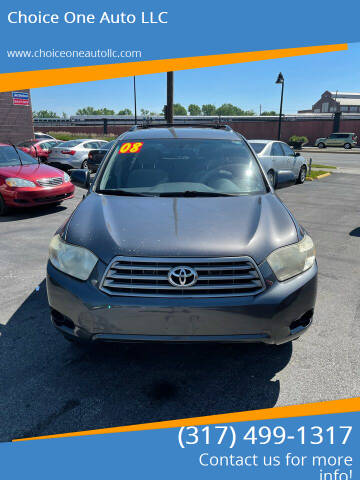 2008 Toyota Highlander for sale at Choice One Auto LLC in Beech Grove IN