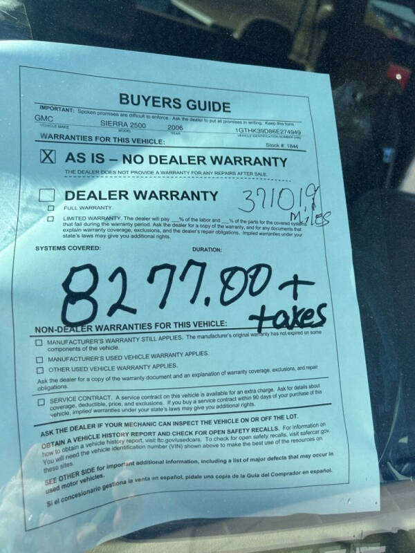 2006 GMC Sierra 3500