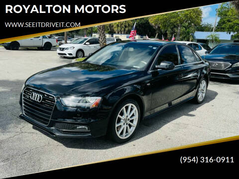 2016 Audi A4 for sale at ROYALTON MOTORS in Plantation FL