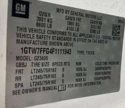 2015 GMC Savana 2500