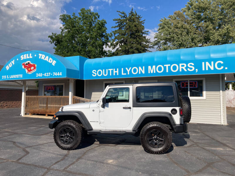 2016 Jeep Wrangler for sale at South Lyon Motors INC in South Lyon MI