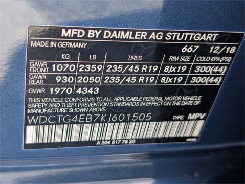 2019 Mercedes-Benz GLA GLA 250