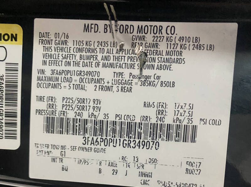 2016 Ford Fusion Energi SE Luxury