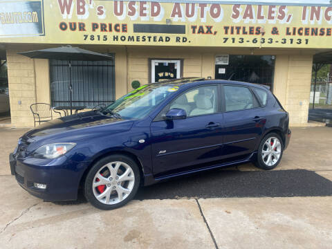 2008 Mazda MAZDA3 for sale at WB'S USED AUTO SALES INC in Houston TX