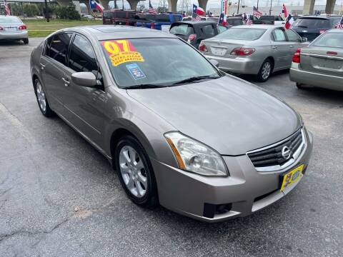 2007 Nissan Maxima for sale at Texas 1 Auto Finance in Kemah TX