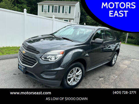 2017 Chevrolet Equinox for sale at MOTORS EAST in Cumberland RI