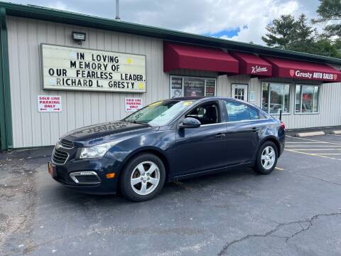 2015 Chevrolet Cruze for sale at GRESTY AUTO SALES in Loves Park IL