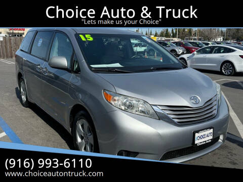 2015 Toyota Sienna for sale at Choice Auto & Truck in Sacramento CA