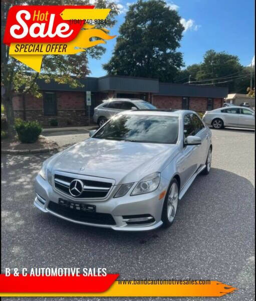 2012 Mercedes-Benz E-Class for sale at B & C AUTOMOTIVE SALES in Lincolnton NC